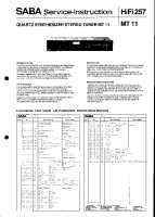 Saba MT11 - Service Manual